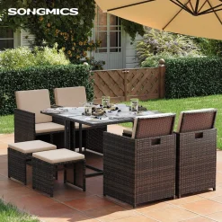Outlet SONGMICS Salon de jardin 3 pièces