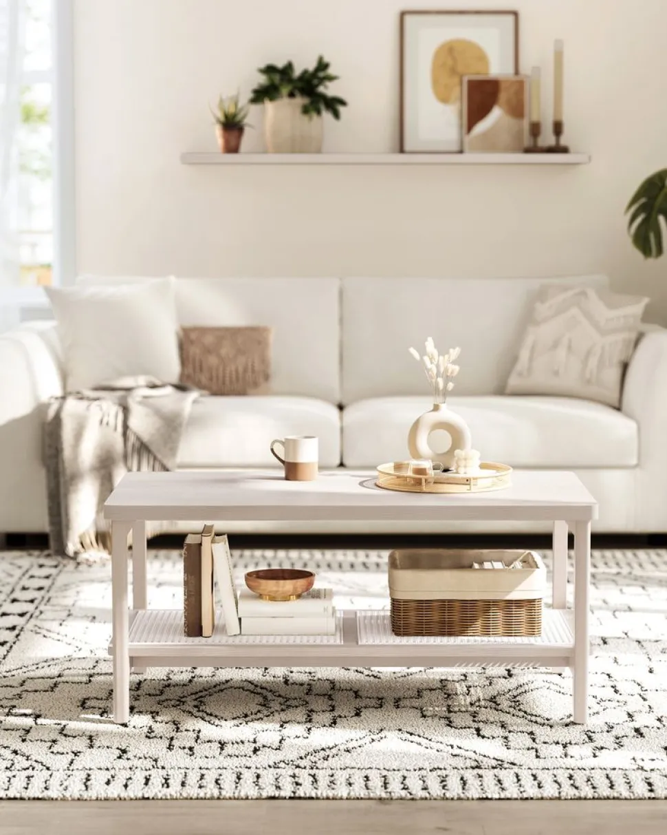 Store SONGMICS Set coiffeuse 3 miroirs ovales Blanc