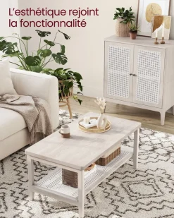 Store SONGMICS Set coiffeuse 3 miroirs ovales Blanc