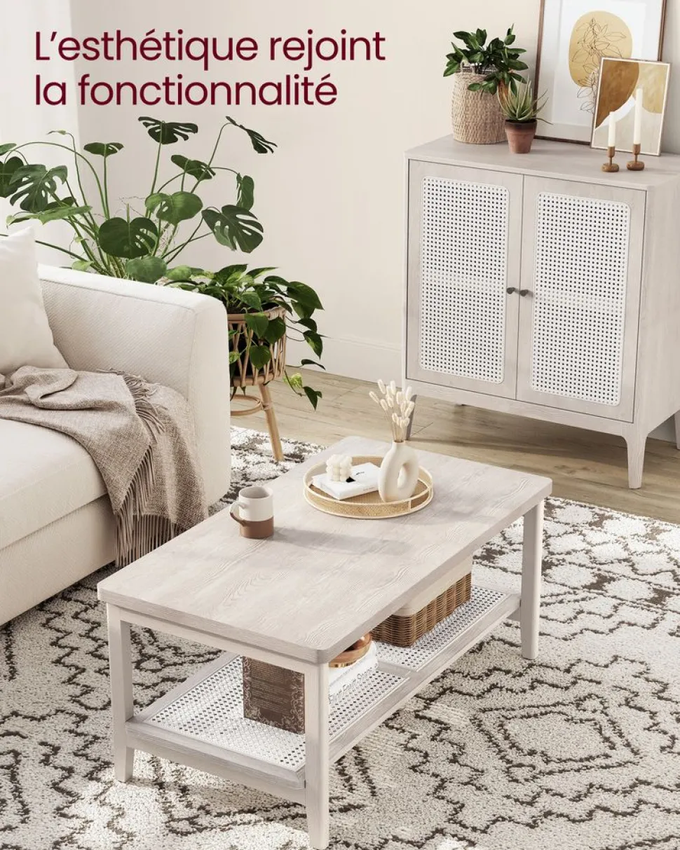 Store SONGMICS Set coiffeuse 3 miroirs ovales Blanc