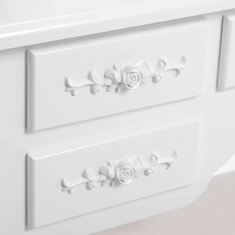 Clearance SONGMICS Set coiffeuse 7 tiroirs Blanc