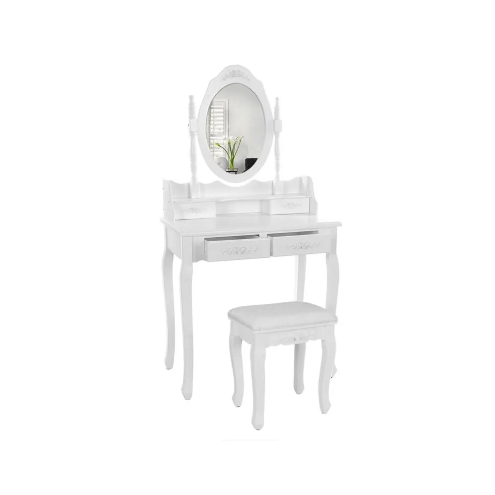 Discount SONGMICS Set coiffeuse 4 tiroirs