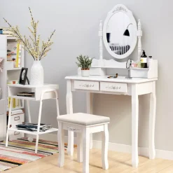 Discount SONGMICS Set coiffeuse 4 tiroirs