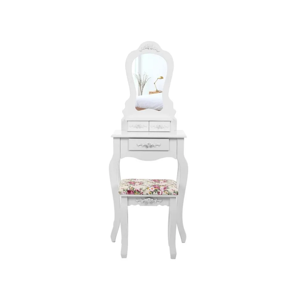 Store SONGMICS Set coiffeuse en hauteur Blanc