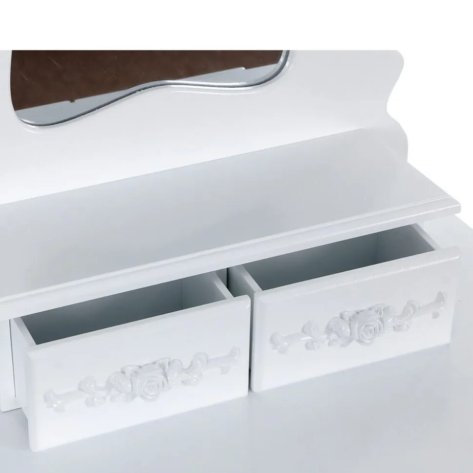 Store SONGMICS Set coiffeuse en hauteur Blanc