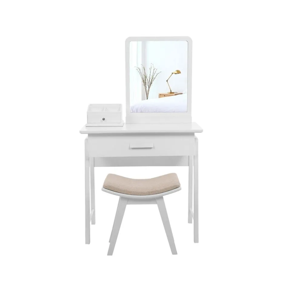Store SONGMICS Set coiffeuse grand tiroir Blanc