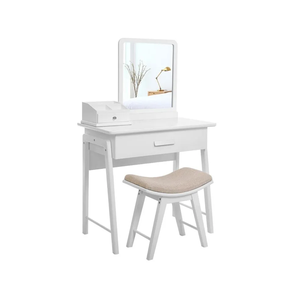 Store SONGMICS Set coiffeuse grand tiroir Blanc