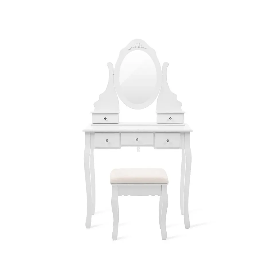 Cheap SONGMICS Set coiffeuse miroir pivotant