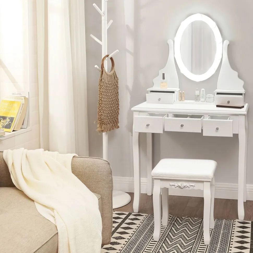 Cheap SONGMICS Set coiffeuse miroir pivotant