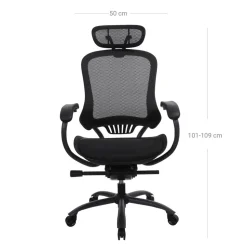 New SONGMICS Siège de travail gris