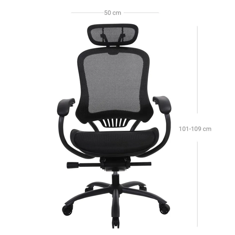 New SONGMICS Siège de travail gris