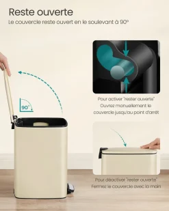 Sale SONGMICS Poubelle de Cuisine Automatique 50 L