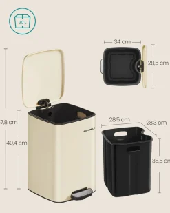 Sale SONGMICS Poubelle de Cuisine Automatique 50 L