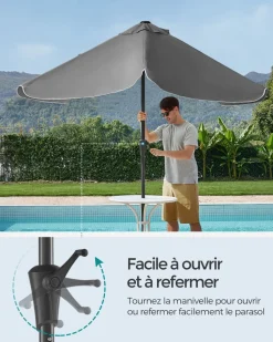 Fashion SONGMICS Store banne 3,5 x 2,5 m Gris