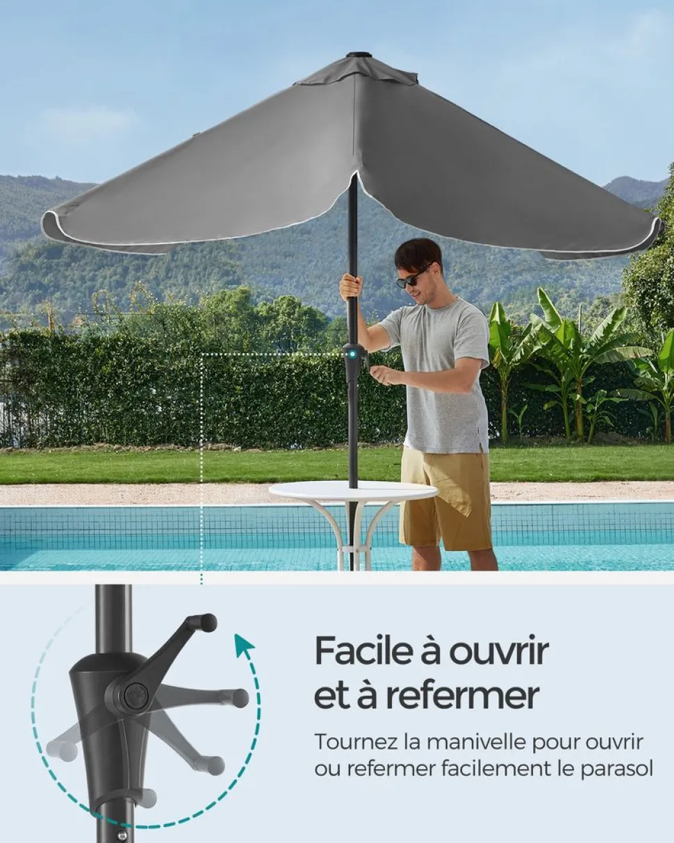 Fashion SONGMICS Store banne 3,5 x 2,5 m Gris