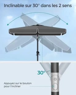 Fashion SONGMICS Store banne 3,5 x 2,5 m Gris