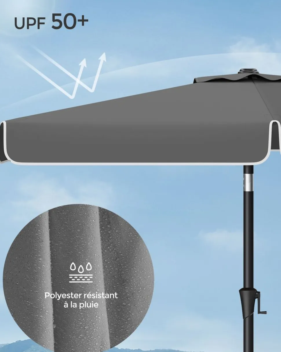 Fashion SONGMICS Store banne 3,5 x 2,5 m Gris