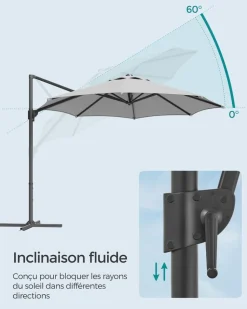 New SONGMICS Store latéral 1,8 x 4,5 m gris