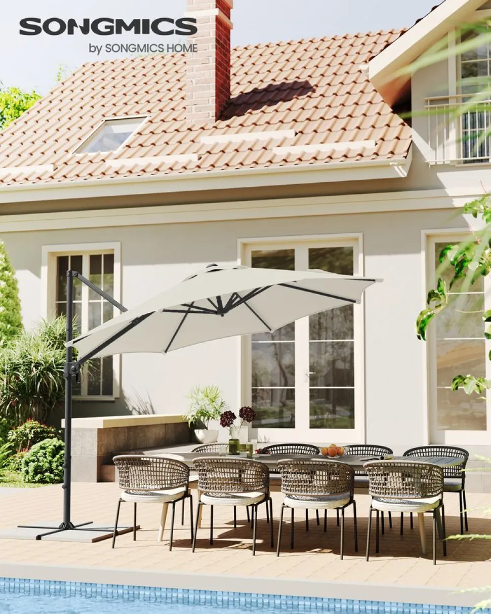 New SONGMICS Store latéral 1,8 x 4,5 m gris