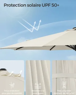 New SONGMICS Store latéral 1,8 x 4,5 m gris