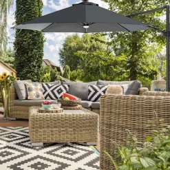 Sale SONGMICS Support au sol pour poteau de store latéral Gris