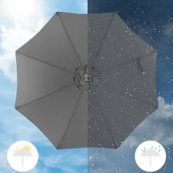 Sale SONGMICS Support au sol pour poteau de store latéral Gris