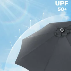 Sale SONGMICS Support au sol pour poteau de store latéral Gris