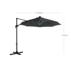 Sale SONGMICS Support au sol pour poteau de store latéral Gris