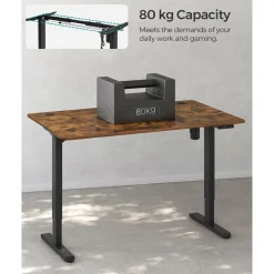 Discount SONGMICS Support bureau assis-debout noir Blanc