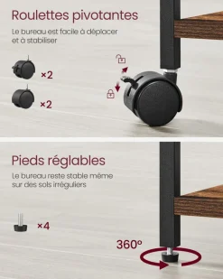 Flash Sale SONGMICS Support imprimante Noir