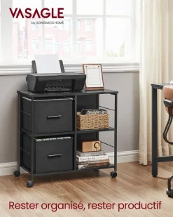 Flash Sale SONGMICS Support imprimante Noir