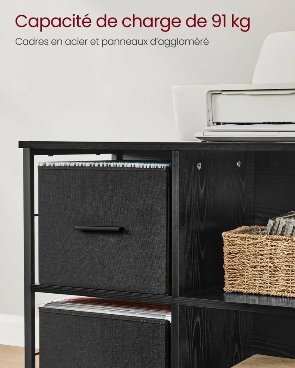 Flash Sale SONGMICS Support imprimante Noir