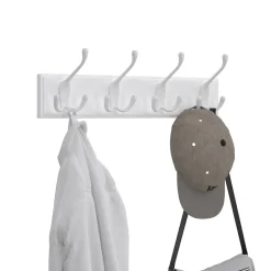 Cheap SONGMICS Support mural 4 crochets Blanc