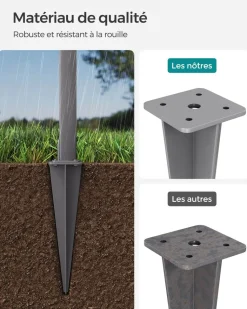 Store SONGMICS Support mural fixation store Noir