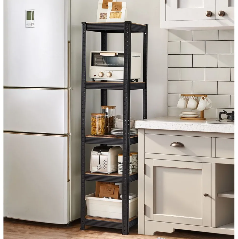 Clearance SONGMICS Support pour four à micro-ondes beige chêne et blanc classique