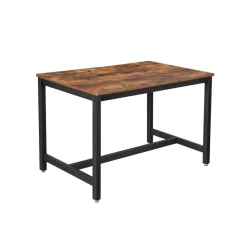 Clearance SONGMICS Table à manger industriel Brun Vintage Noir