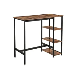 Online SONGMICS Table à manger marron rustique et noir