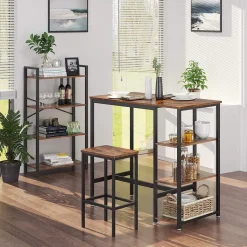 Online SONGMICS Table à manger marron rustique et noir