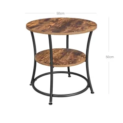 Sale SONGMICS Table basse à 2 niveaux style boho beige chêne