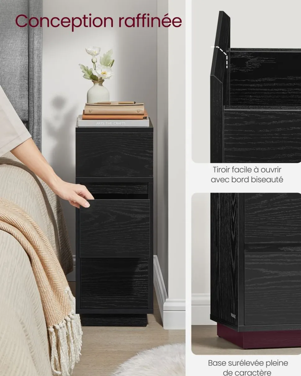 Best Sale SONGMICS Table basse avec 2 tiroirs et compartiments cachés blanc neige