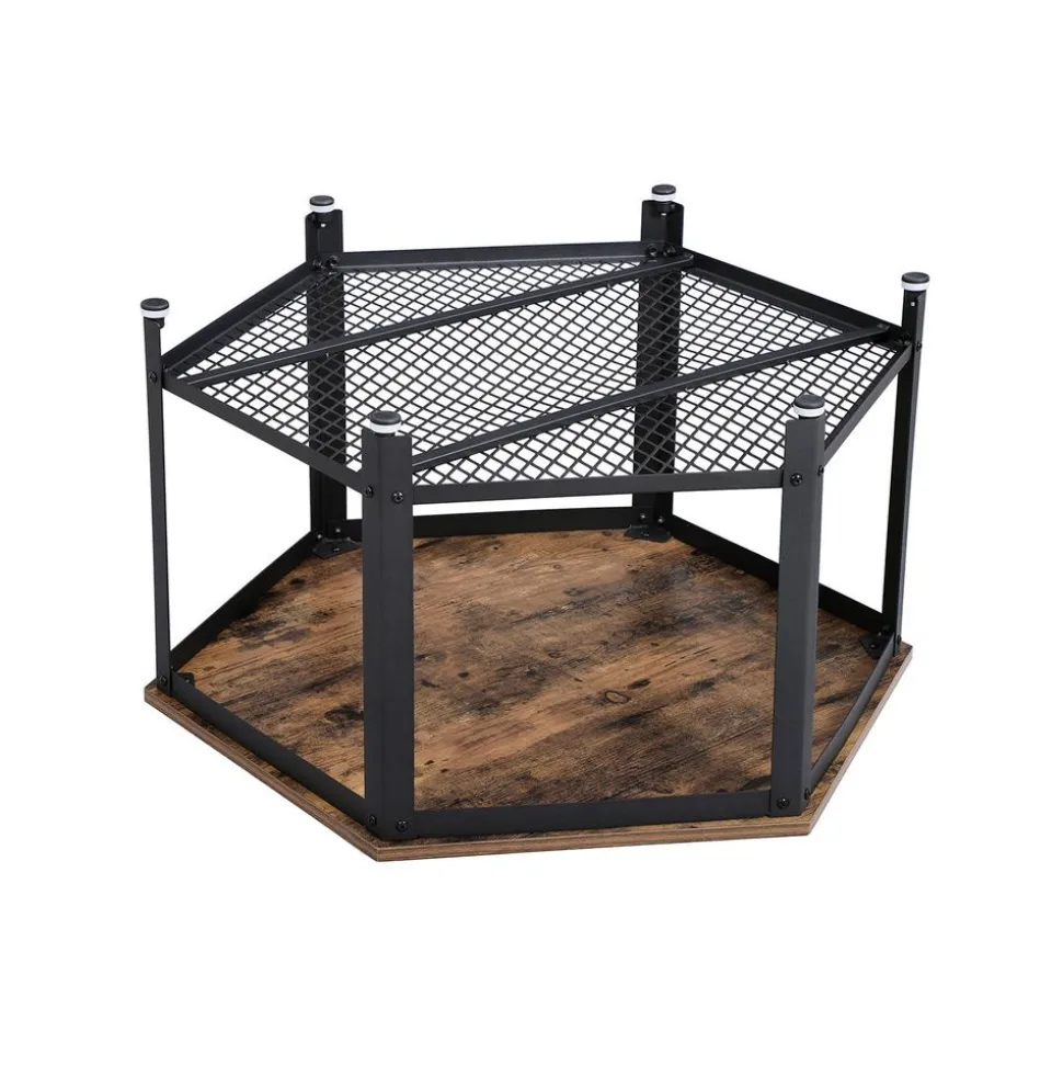 Flash Sale SONGMICS Table basse hexagonale industriel Marron Rustique