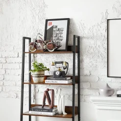 Hot SONGMICS Table basse maille industriel Marron Rustique