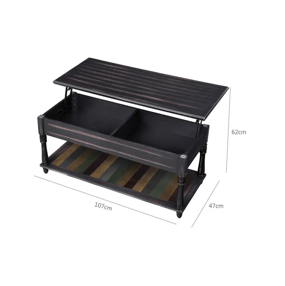 Discount SONGMICS Table basse ouvrable brun Gris