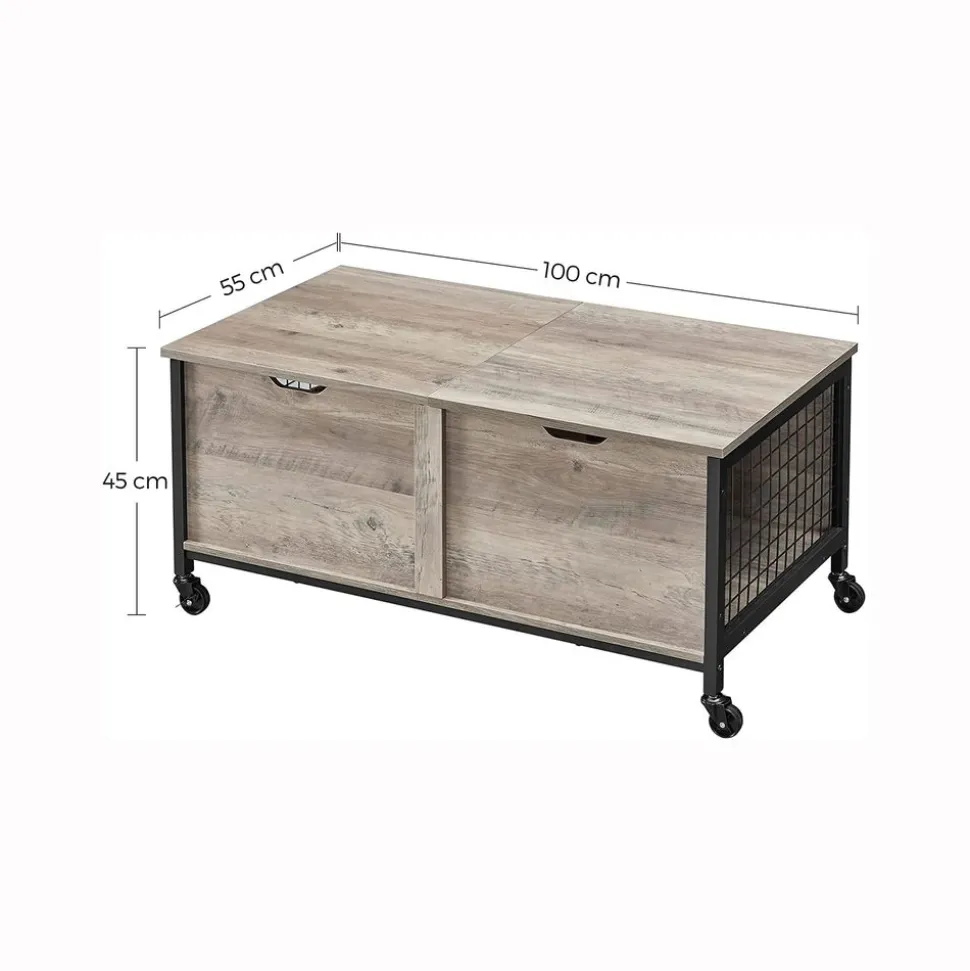 Online SONGMICS Table basse rangement grège Blanc