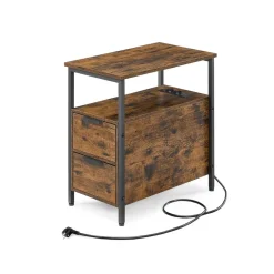 Sale SONGMICS Table basse ronde avec panier noir boisé et turquoise foncé