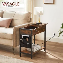 Flash Sale SONGMICS Table basse ronde grège Noir