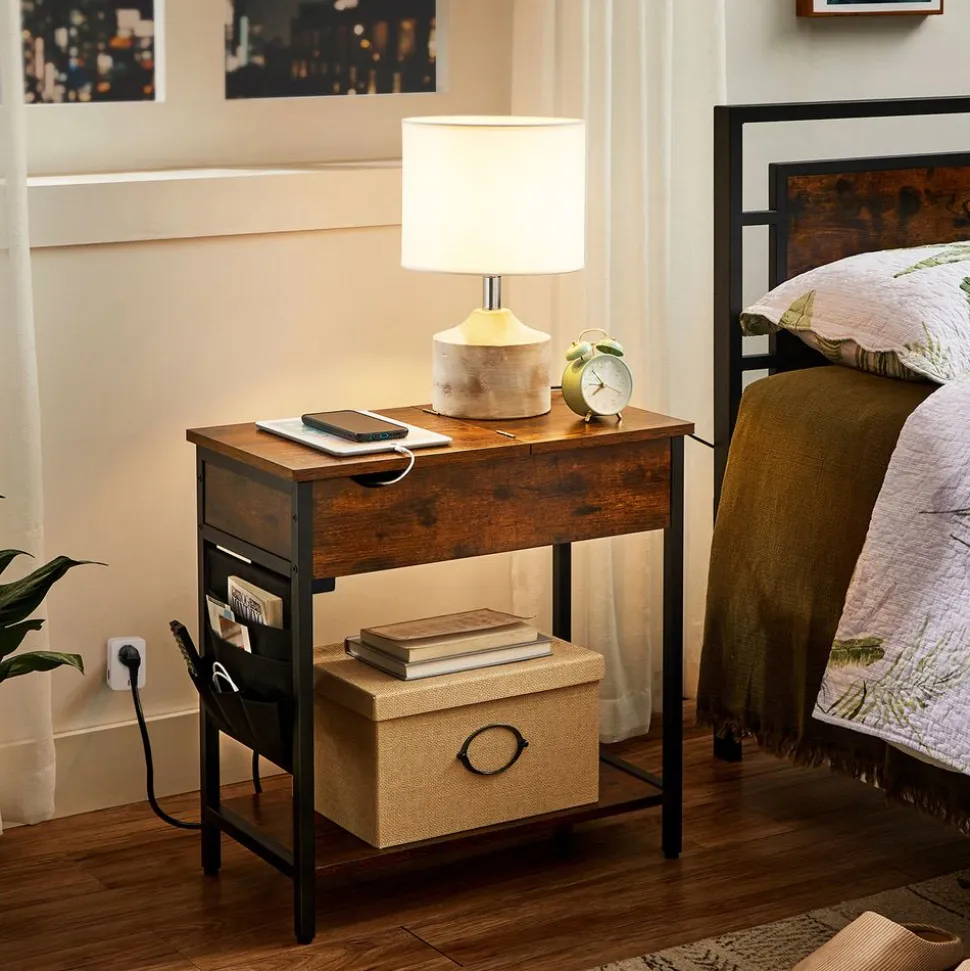 Flash Sale SONGMICS Table basse ronde grège Noir