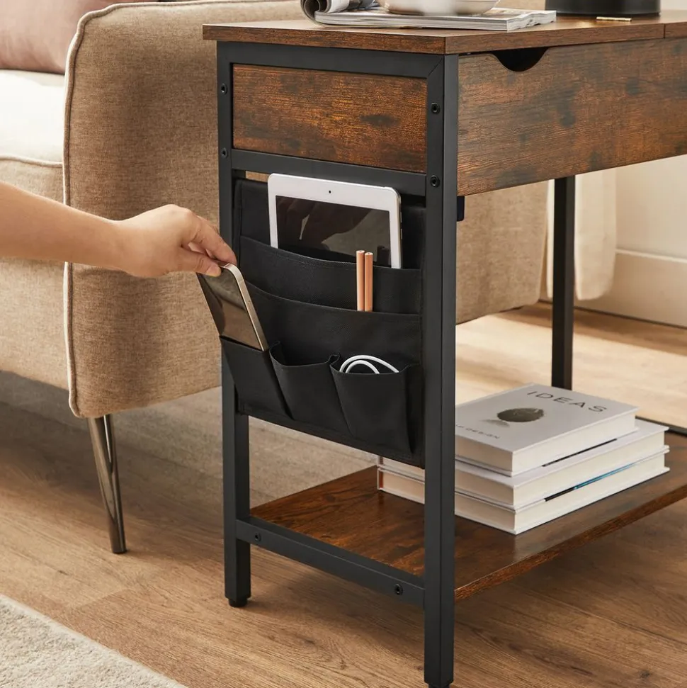 Flash Sale SONGMICS Table basse ronde grège Noir