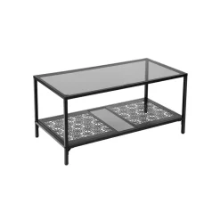 Cheap SONGMICS Table basse rosace Blanc