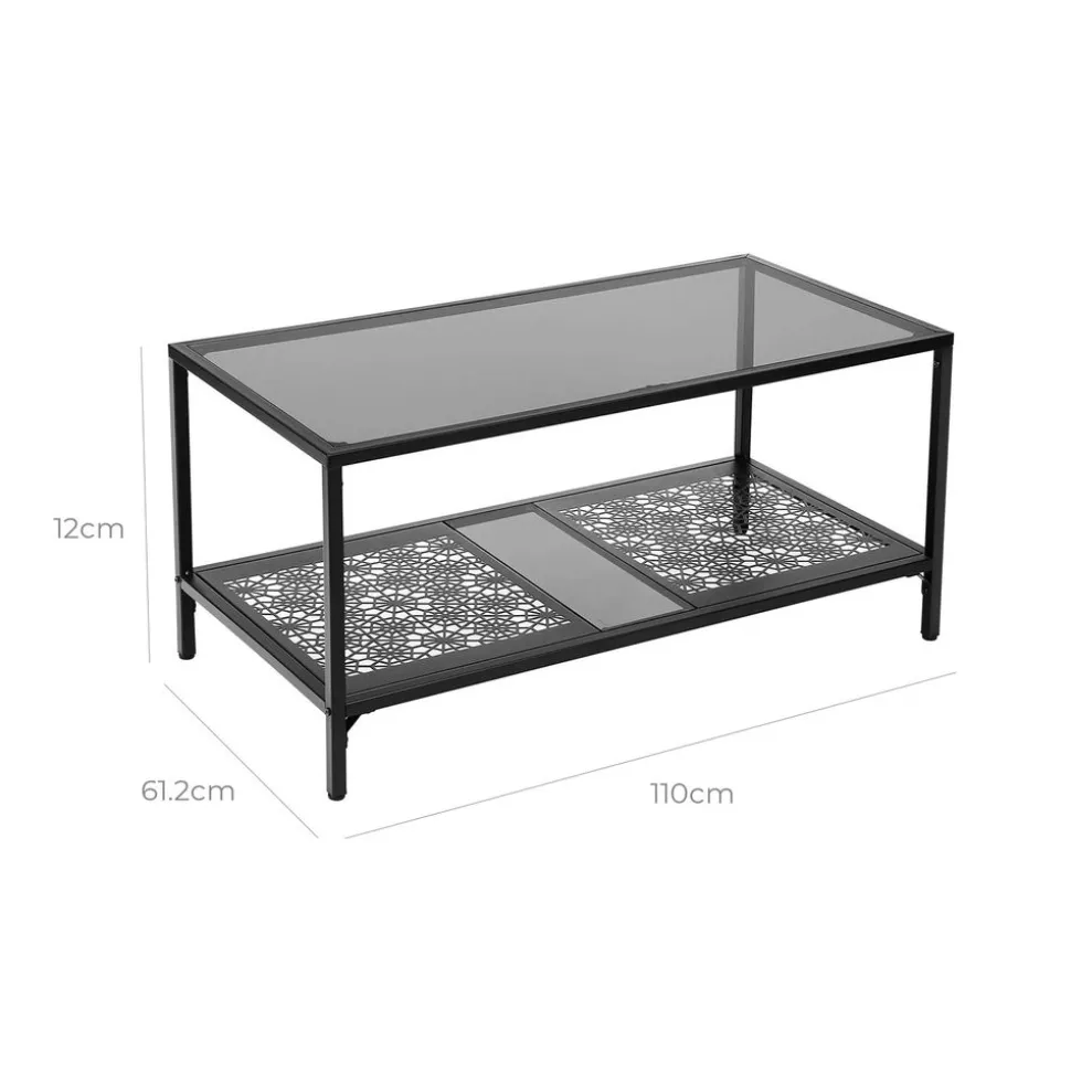 Cheap SONGMICS Table basse rosace Blanc